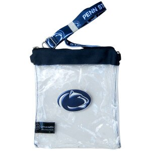clear crossbody bag with 3D Penn State Athletic Logo